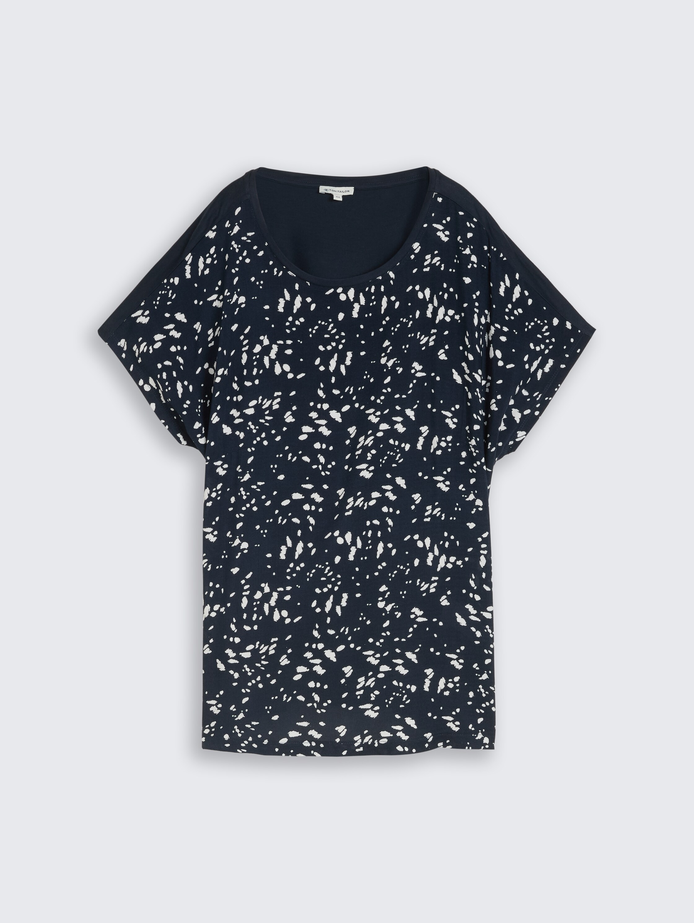 Plus Size - T-shirt in a mix of materials - navy_dot - 