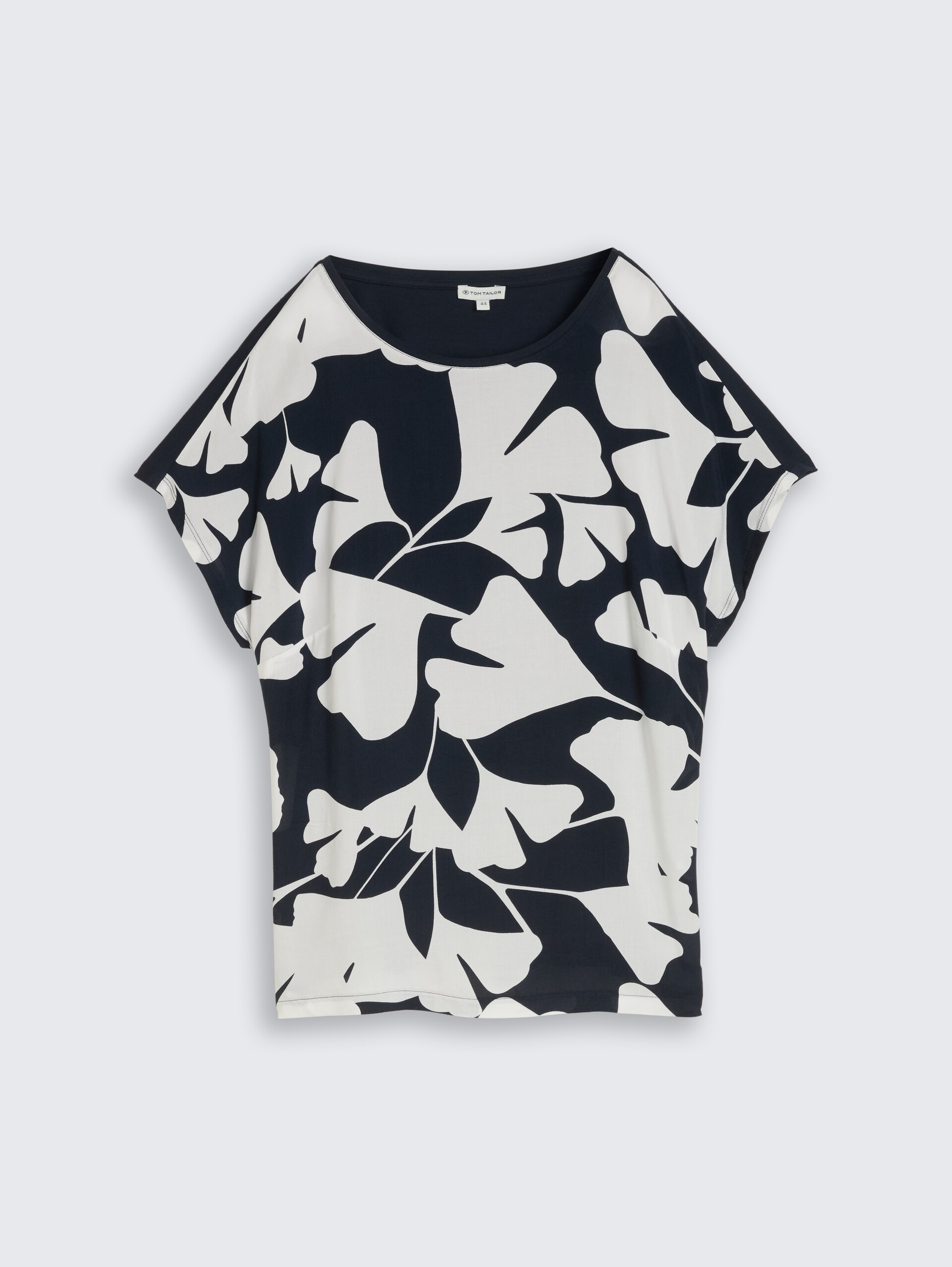 Plus Size - T-shirt en mélange de matières - big navy ginkgo - Vue de face du produit
