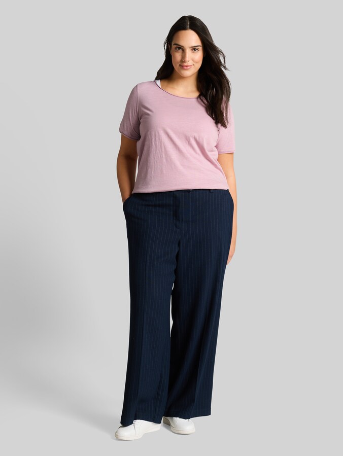 Plus Size - T-Shirt aus Baumwolle von Women Plus Size, light elderberry