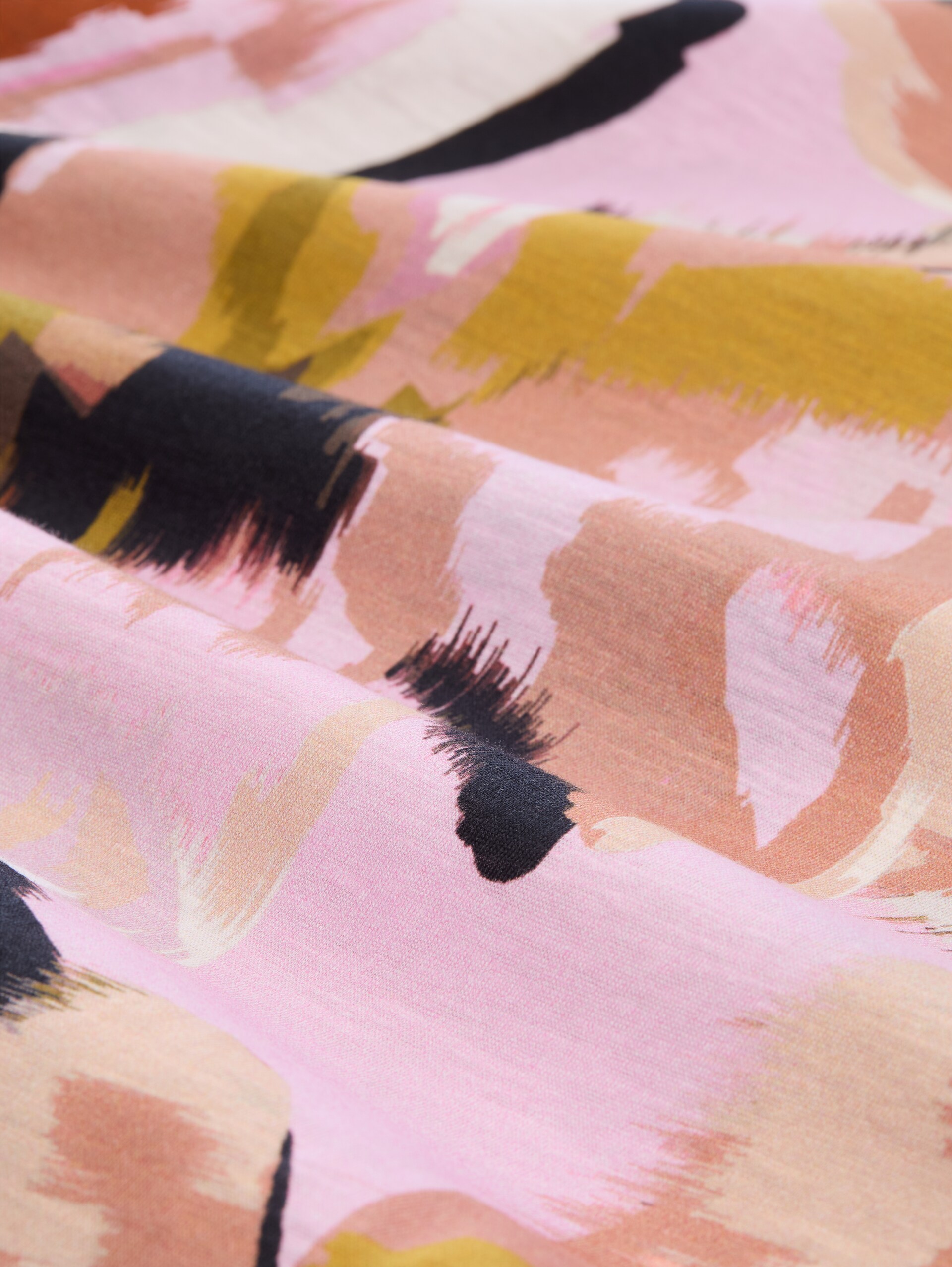 Plus Size - T-shirt van katoen - big abstract flower print - Materiaalweergave