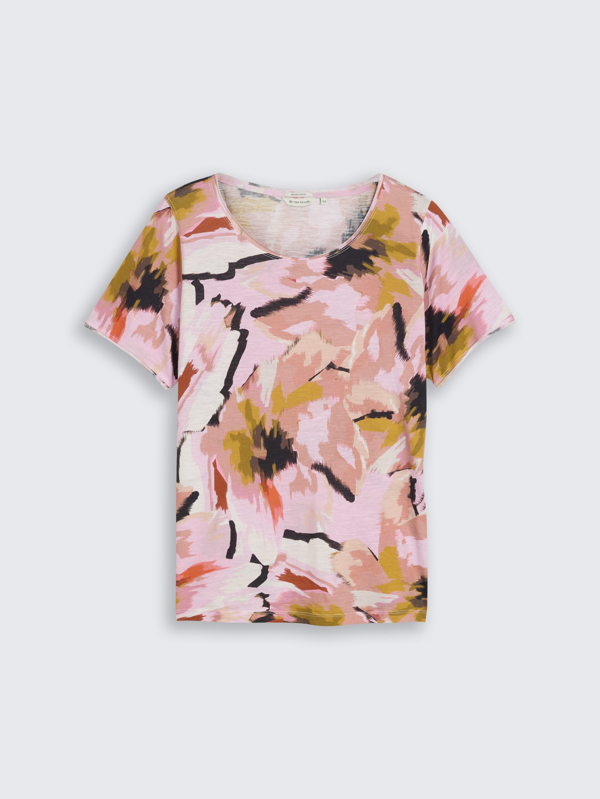 Plus Size - T-shirt van katoen - big abstract flower print - Product vooraanzicht