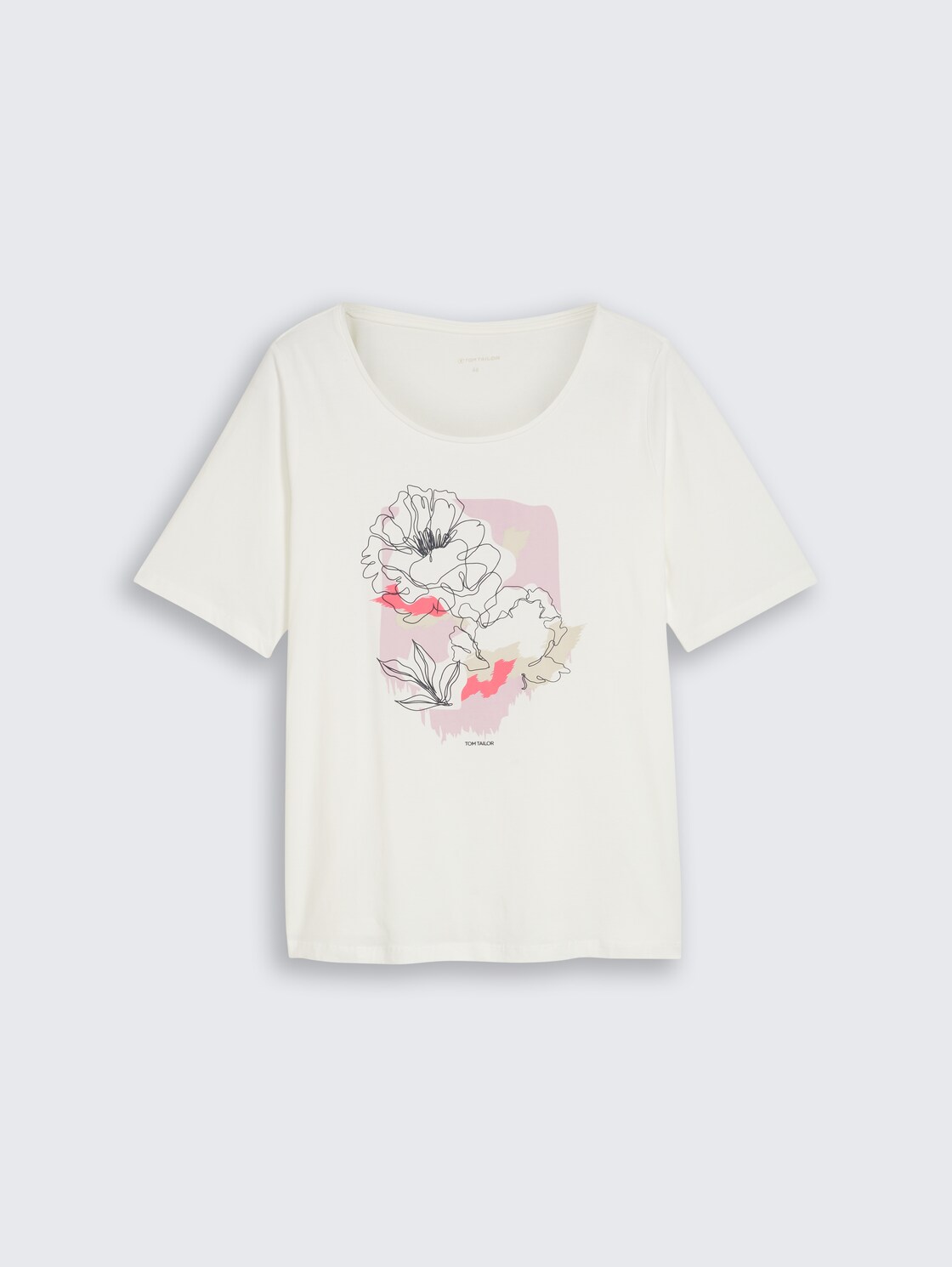 Plus Size - T-Shirt mit Print - Whisper White - Vorder-Produkt-Ansicht