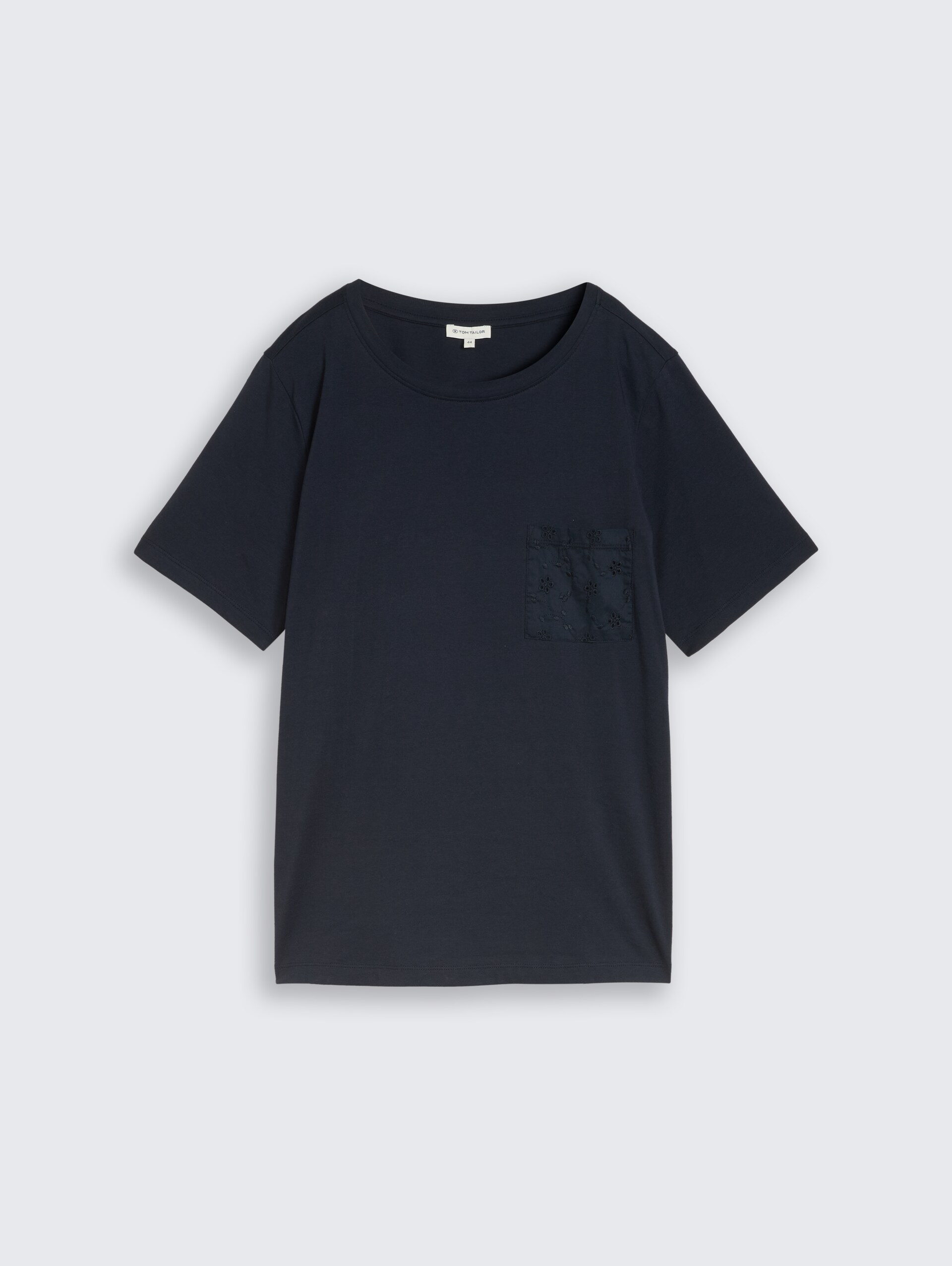 Plus Size - Boxy Fit T-shirt met borstzak - sky captain blue - Product vooraanzicht