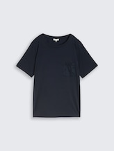Plus Size - boxy fit T-shirt with breast pocket - sky captain blue - Front product view