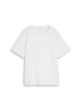 Ausgewählt, Plus Size - Boxy Fit T-Shirt mit Brusttasche von Tom Tailor, weiß