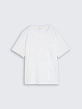 Plus Size - Boxy Fit T-Shirt mit Brusttasche - White - Vorder-Produkt-Ansicht