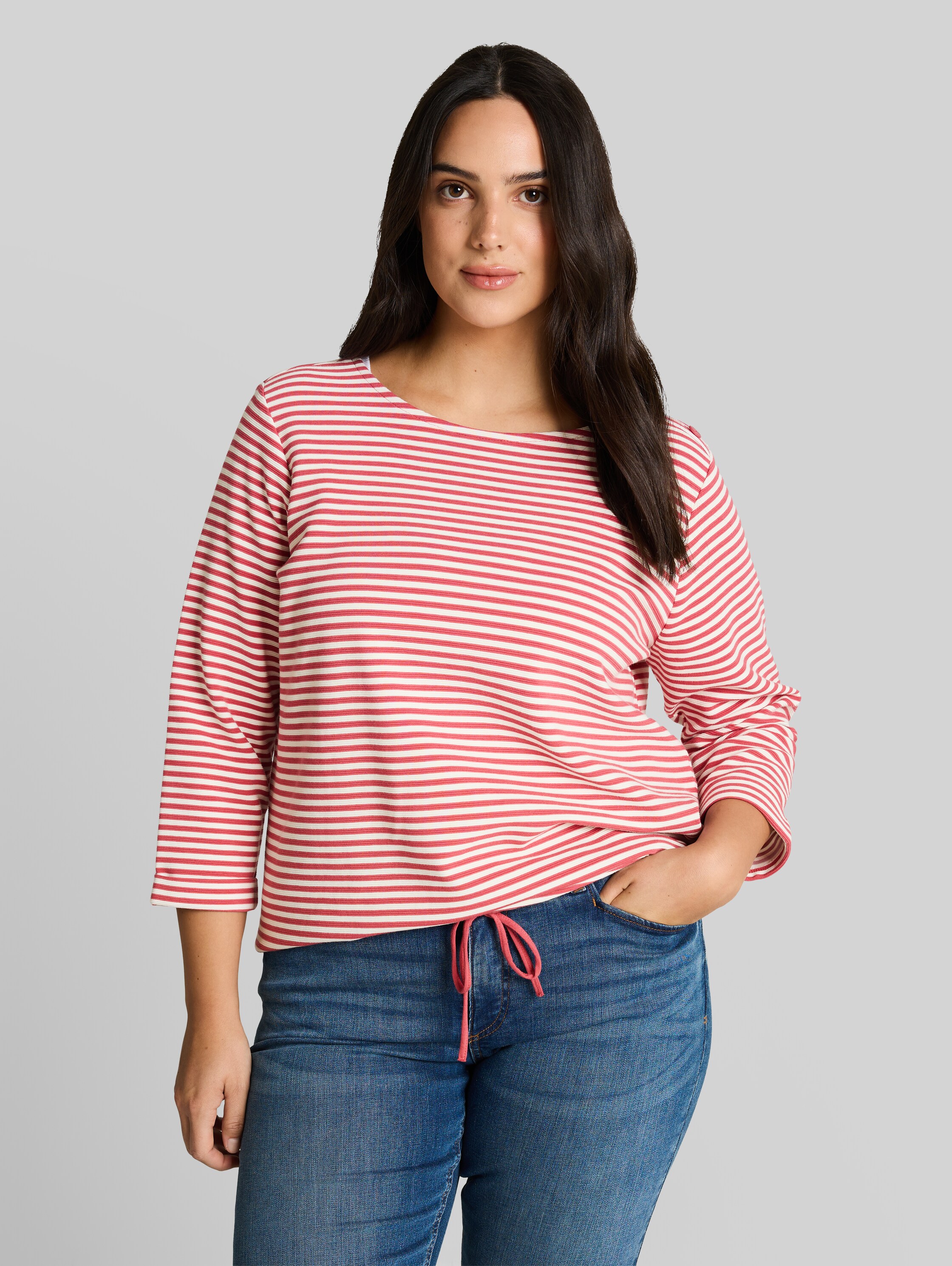 TOM TAILOR Maglietta A Maniche Lunghe Donna Plus Size - Moda Sostenibile Taglie Forti 44-54