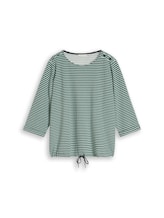 Ausgewählt, Plus Size - Langarmshirt mit Knopf-Details von Tom Tailor, grün