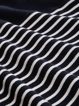 Shirt met lange mouwen en streeppatroon - navy blue offwhite stripe - Materiaalweergave