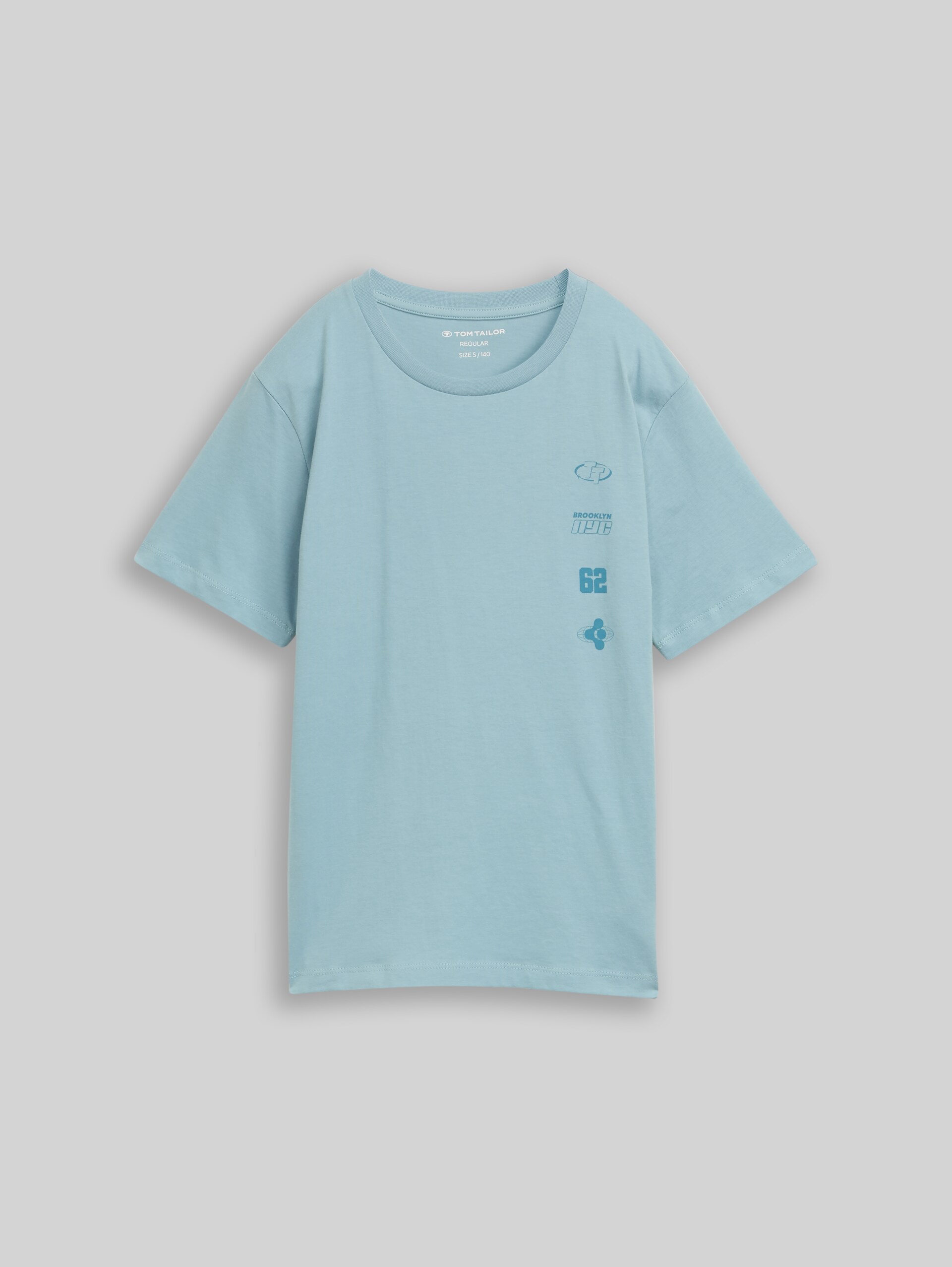 T-shirt with print - light teal - Front product view