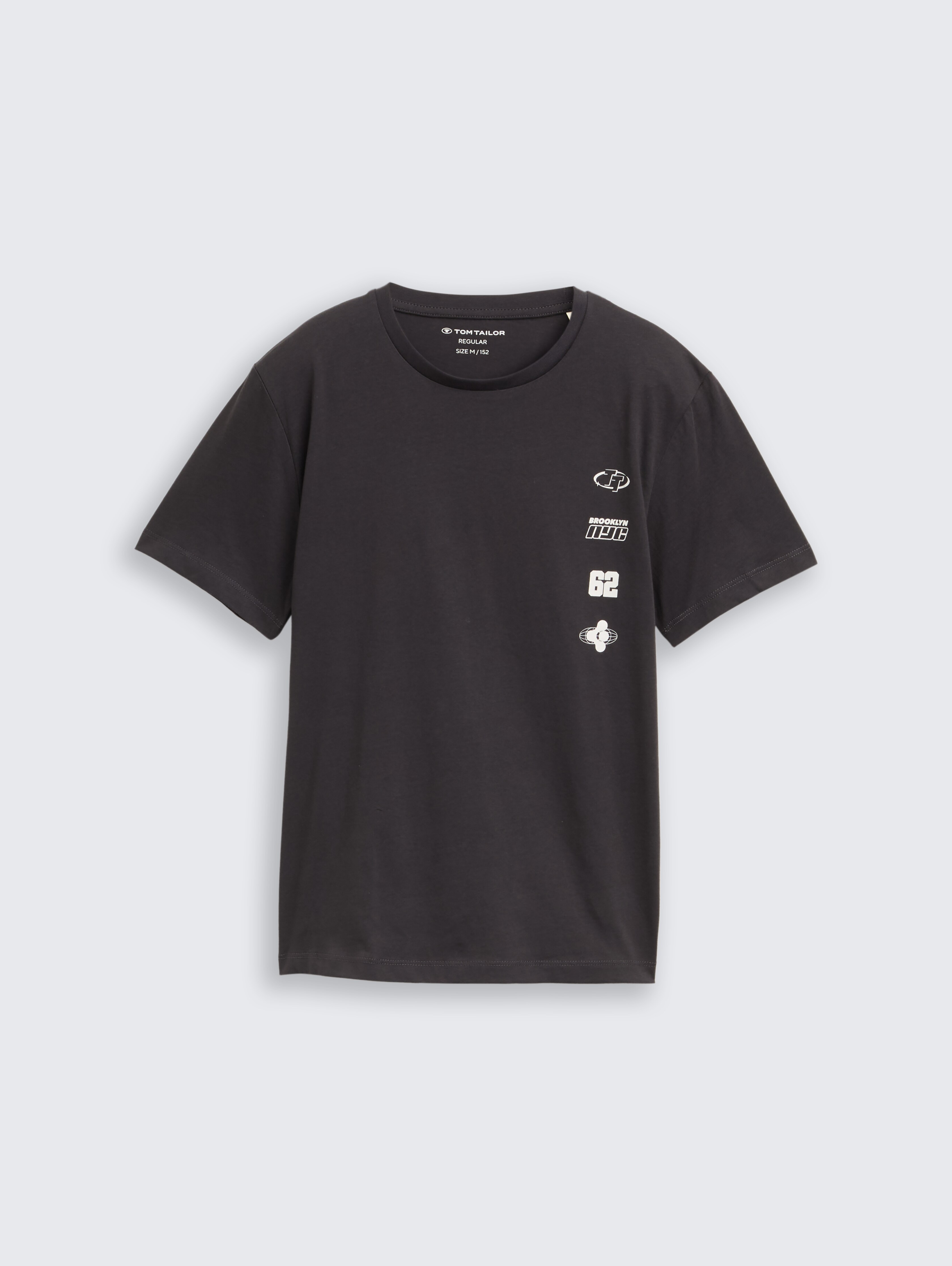 T-Shirt mit Print von Teen Boys, coal grey