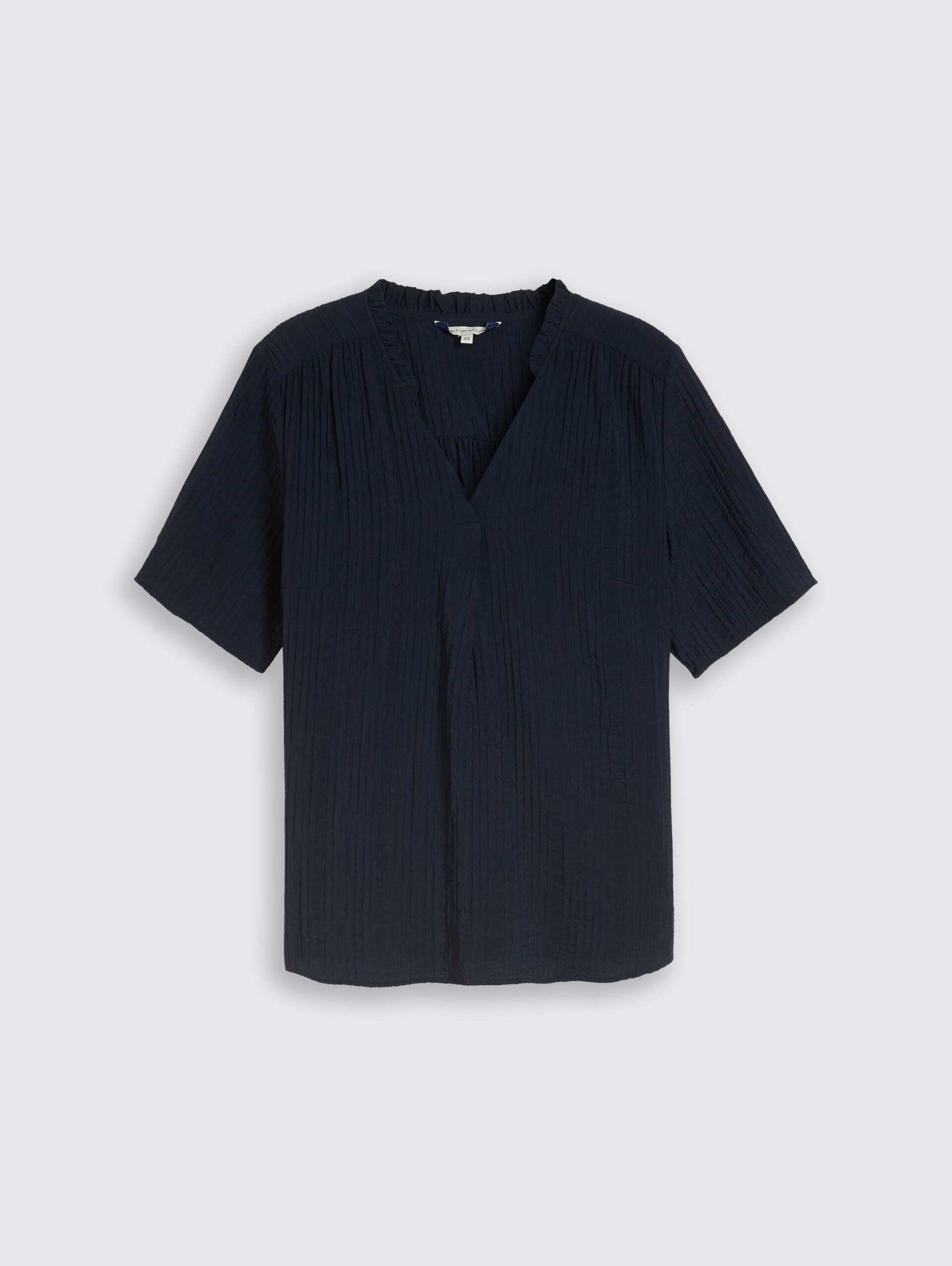 Plus Size - Crinkle Bluse mit V-Ausschnitt - sky captain blue - Vorder-Produkt-Ansicht
