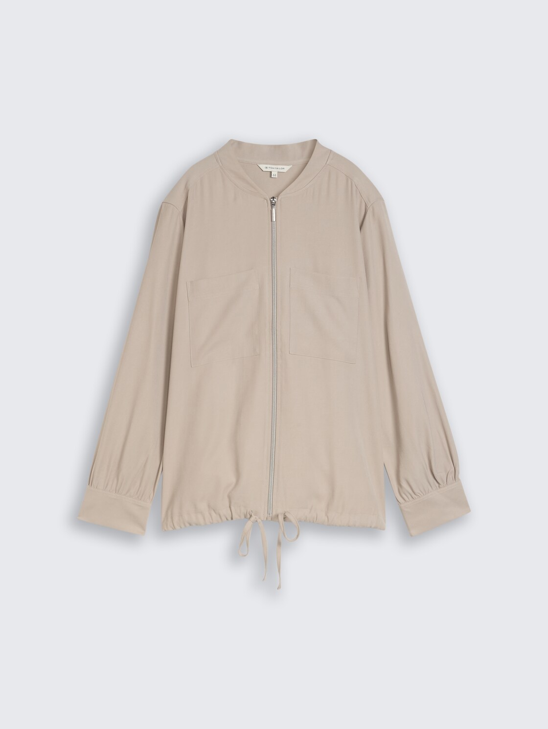 Plus Size - Loose Fit Bomberjacke mit Brusttaschen - soft taupe grey