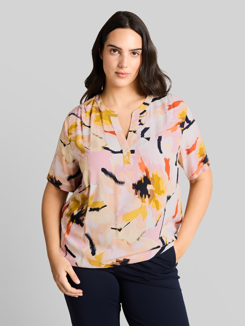 Plus Size - Bluse mit Muster von Women Plus Size, big abstract flower print