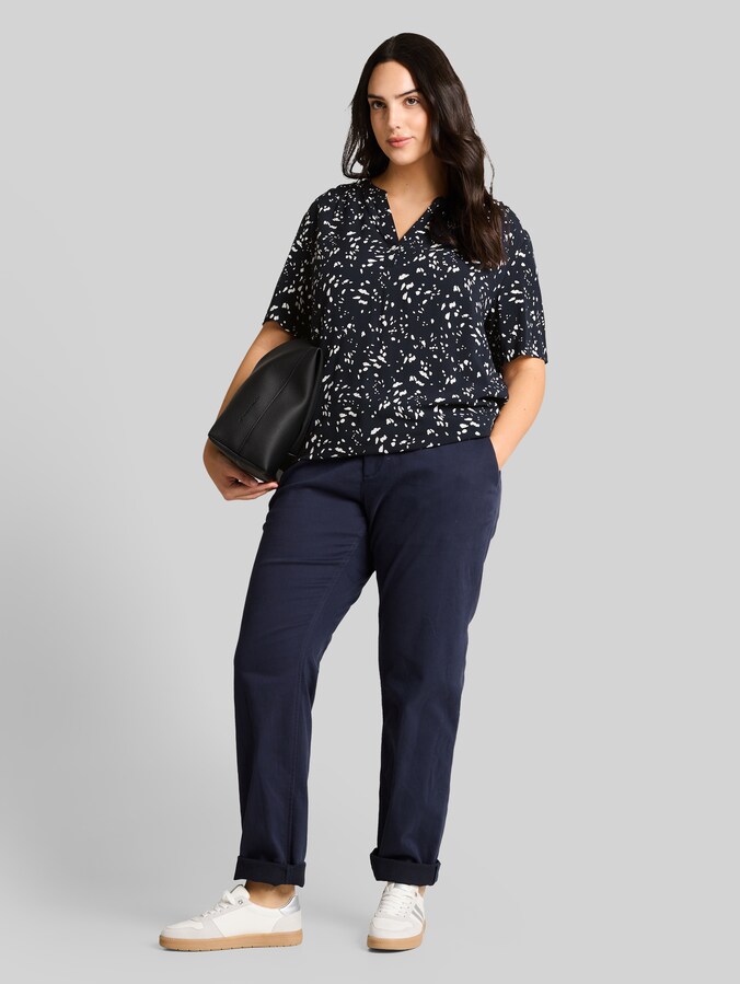 Plus Size - Bluse mit Muster von Women Plus Size, navy dot