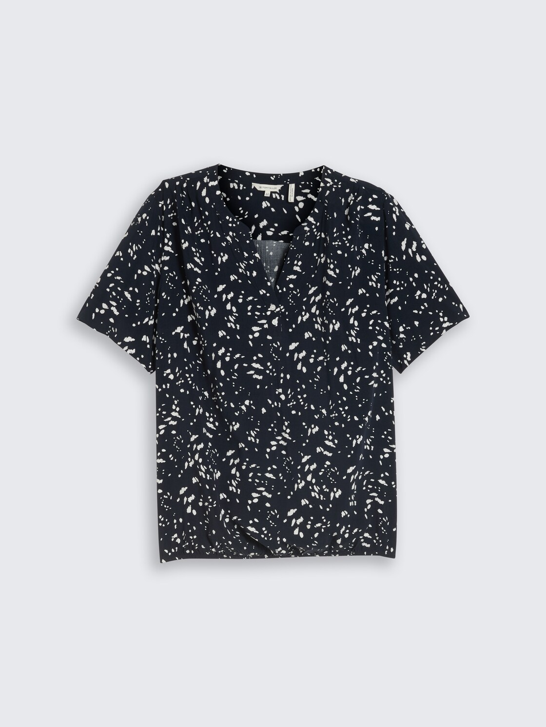 Plus Size - Bluse mit Muster - navy dot - Vorder-Produkt-Ansicht