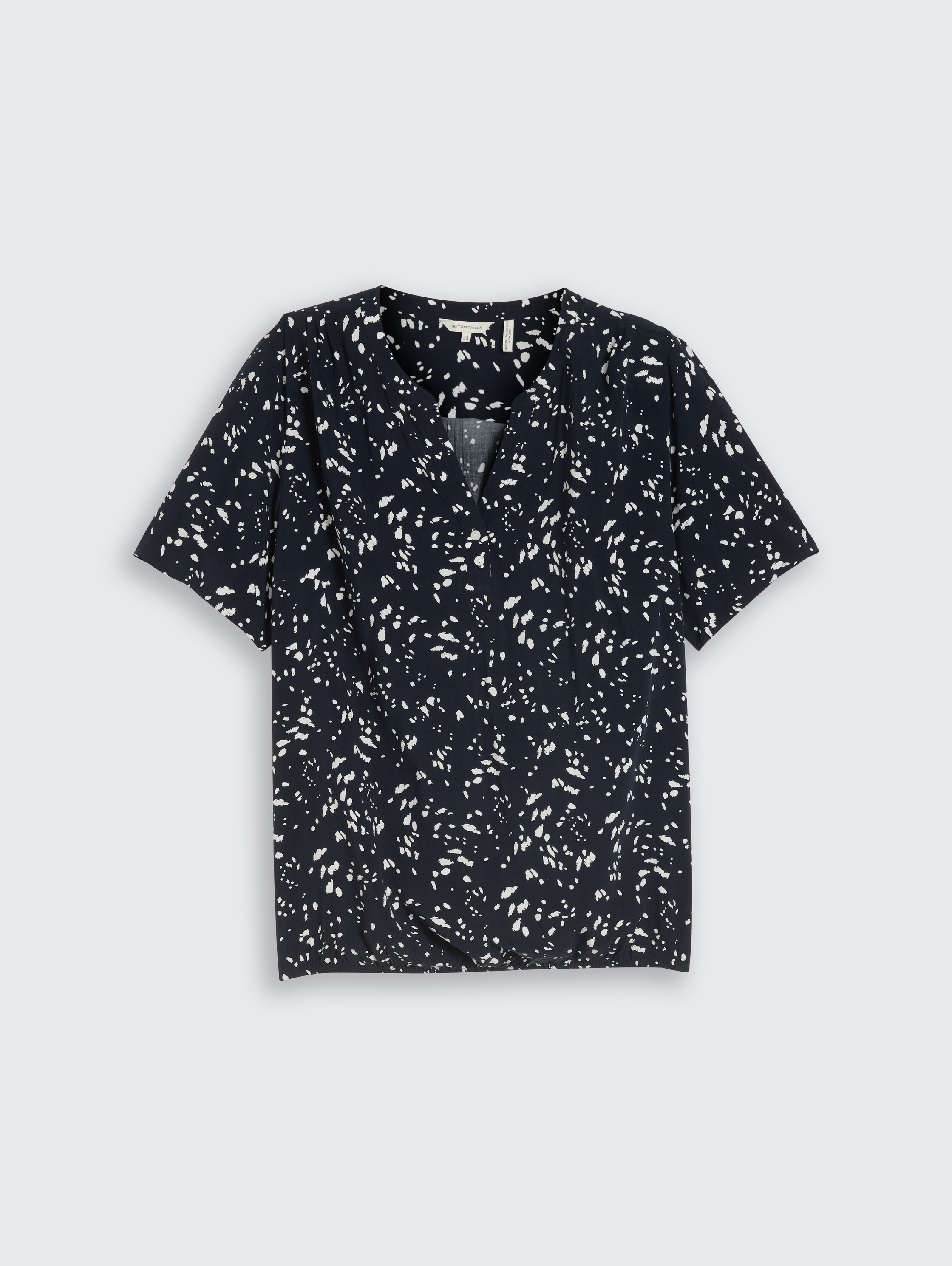 Plus Size - Patterned blouse - navy_dot - 