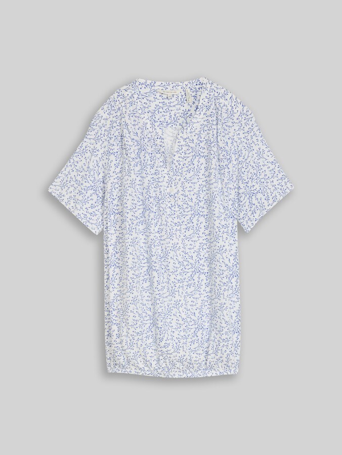 Plus Size - Bluse mit Muster von Women Plus Size, white small leaves design