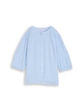 Ausgewählt, Plus Size - Bluse mit Leinenanteil von Tom Tailor, blau