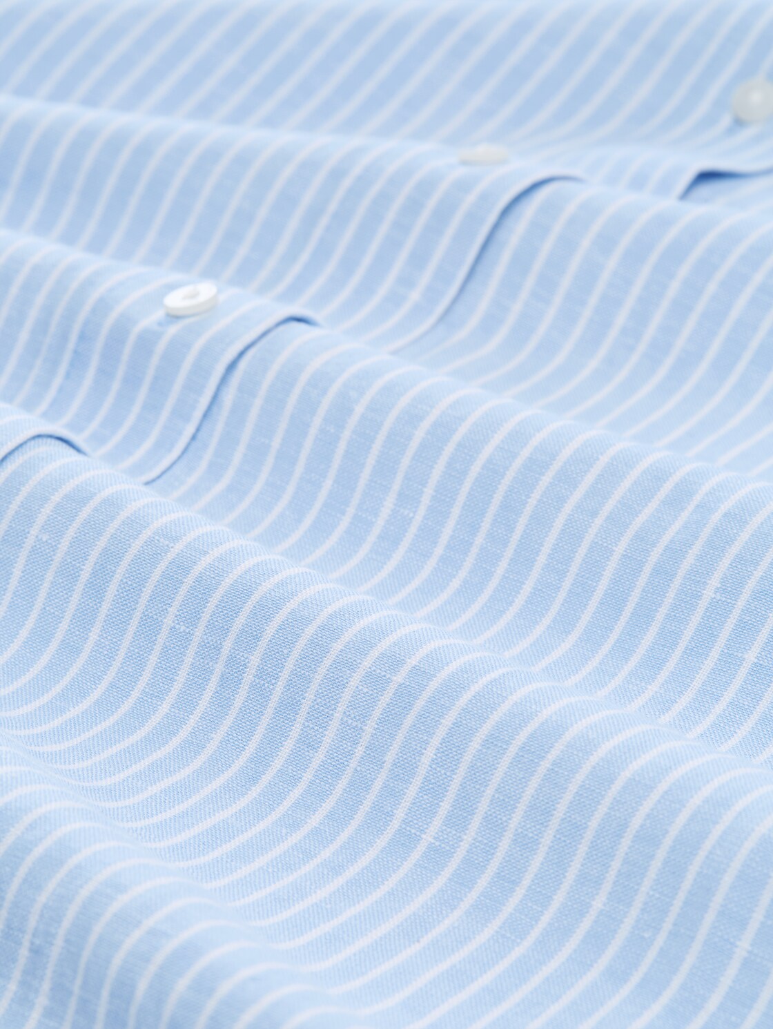 Plus Size - Bluse mit Leinenanteil - fjord blue irregular stripe - Material-Ansicht