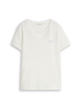 Geselecteerd, T-shirt met borduursel door Tom Tailor, wit