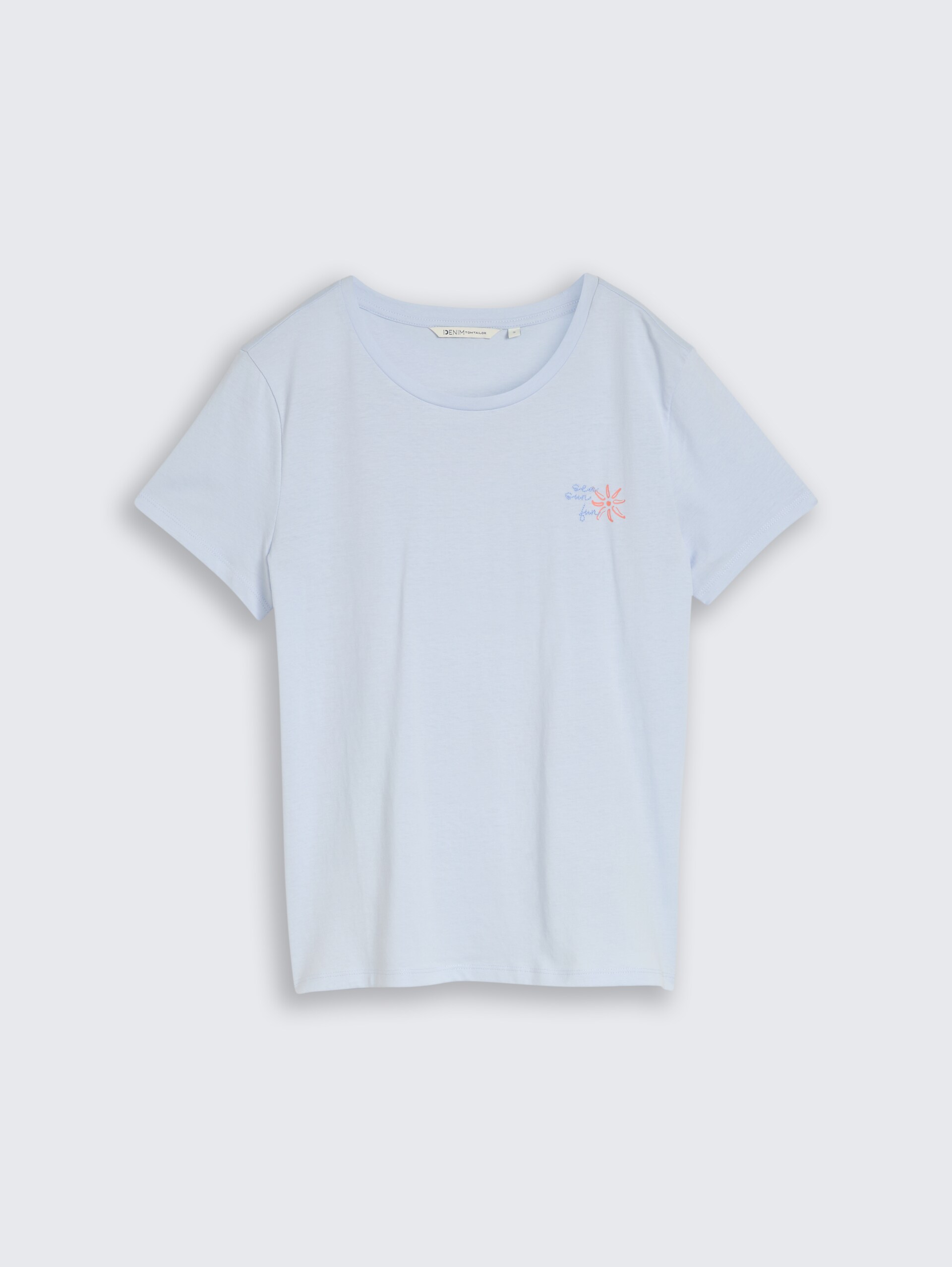 T-Shirt mit Stickerei - mountain sky blue - Vorder-Produkt-Ansicht