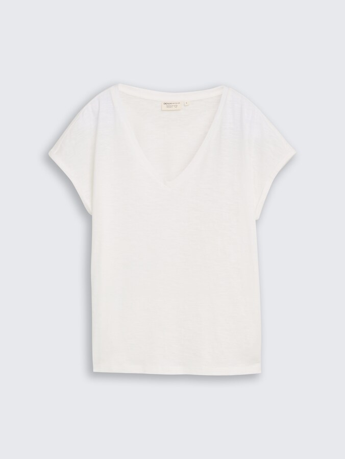 T-Shirt aus Baumwolle von Denim Female, off white