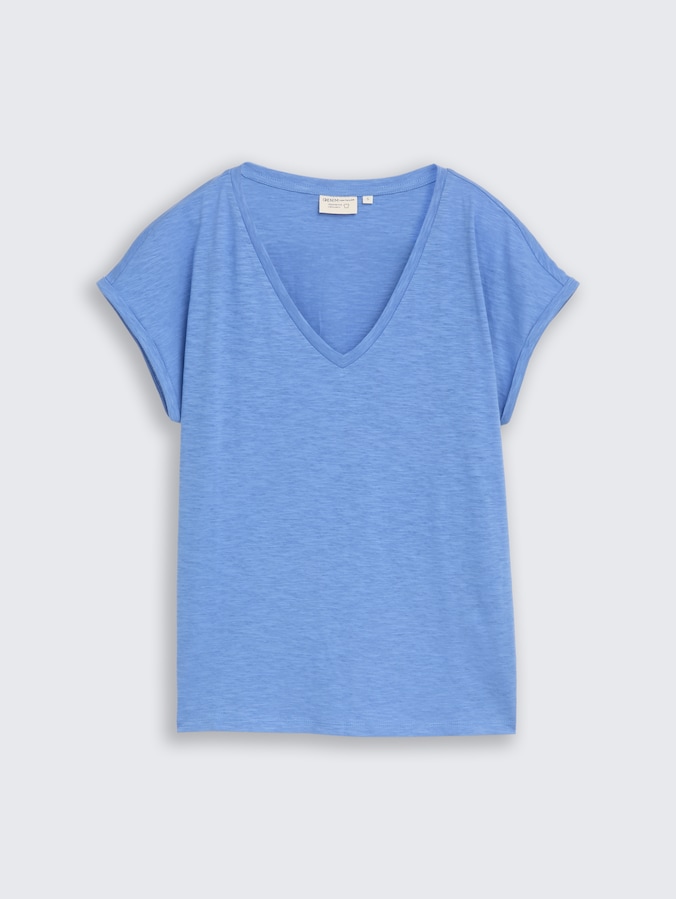 T-Shirt aus Baumwolle von Denim Female, Bonnet Blue