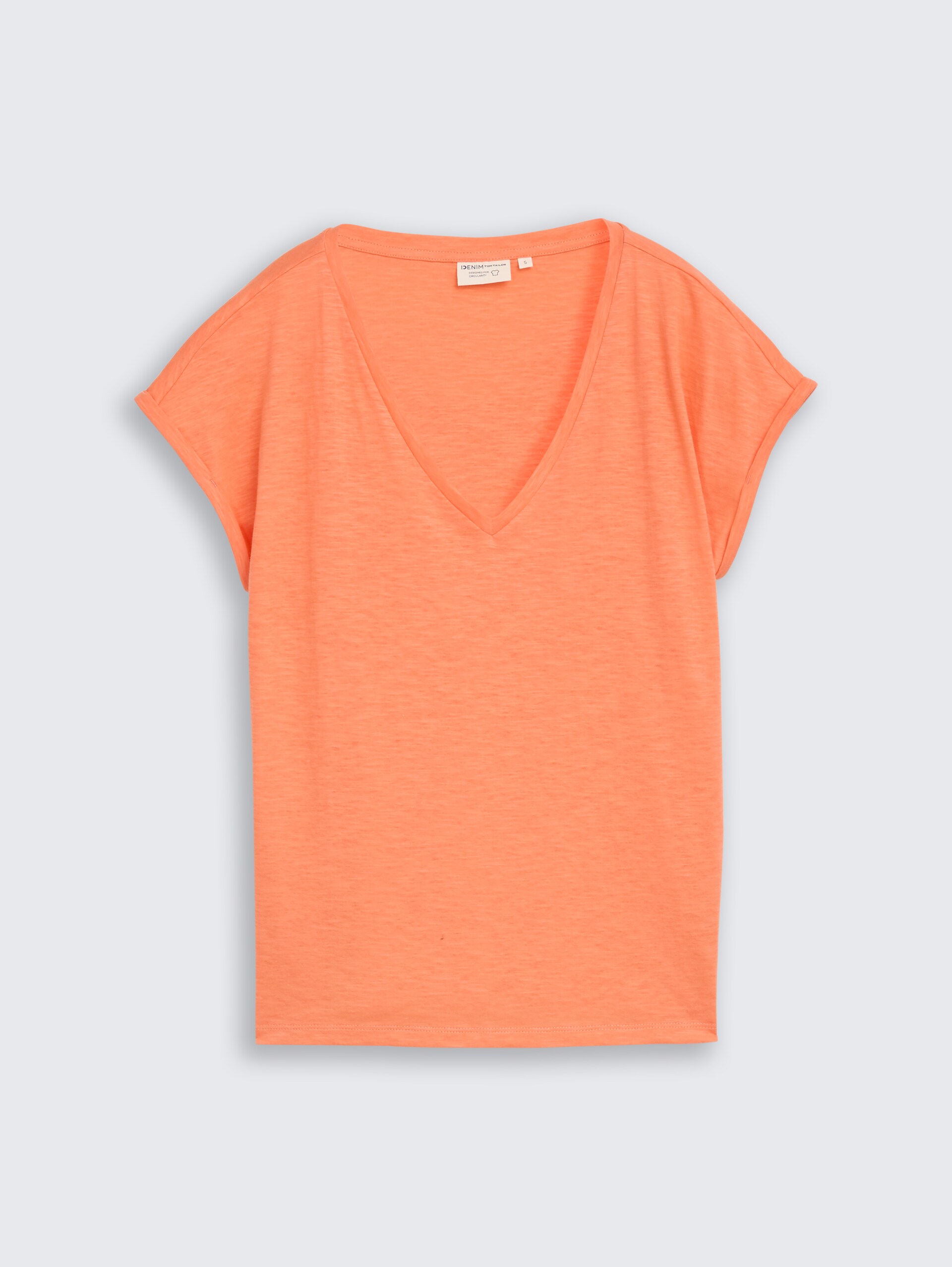 T-shirt van katoen - bright coral - Product vooraanzicht
