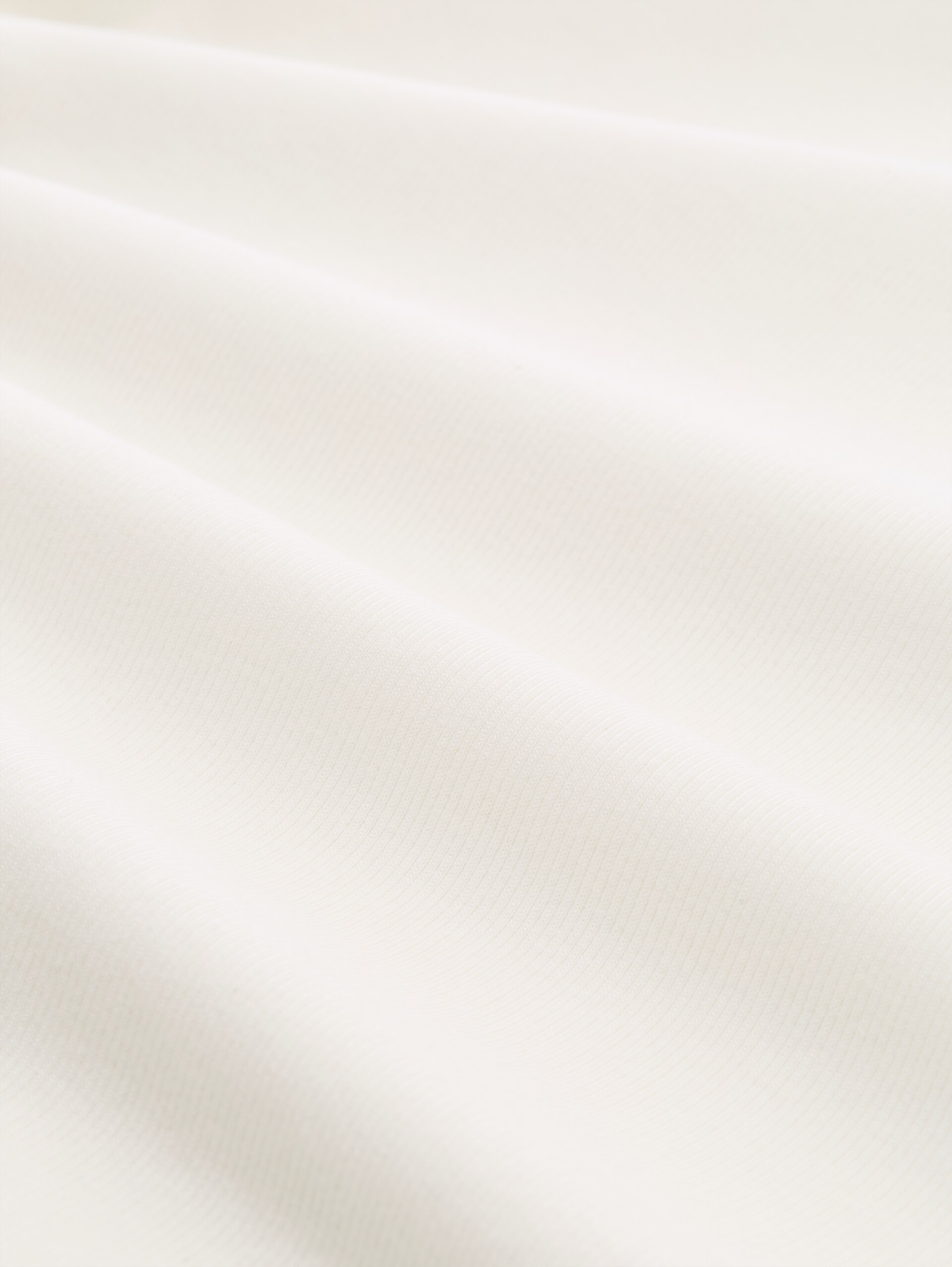 Slim fit T-shirt met ribbelstructuur - off white - Materiaalweergave