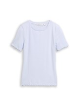Geselecteerd, Slim fit T-shirt met ribbelstructuur door Tom Tailor, blauw