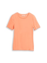 Niet geselecteerd, Slim fit T-shirt met ribbelstructuur door Tom Tailor, 