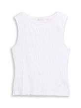 Niet geselecteerd, Gesmokte top met stretch door Tom Tailor, wit