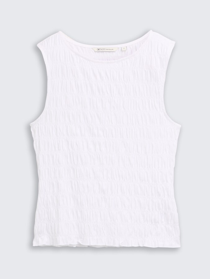 Smock Top mit Stretch von Denim Female, White
