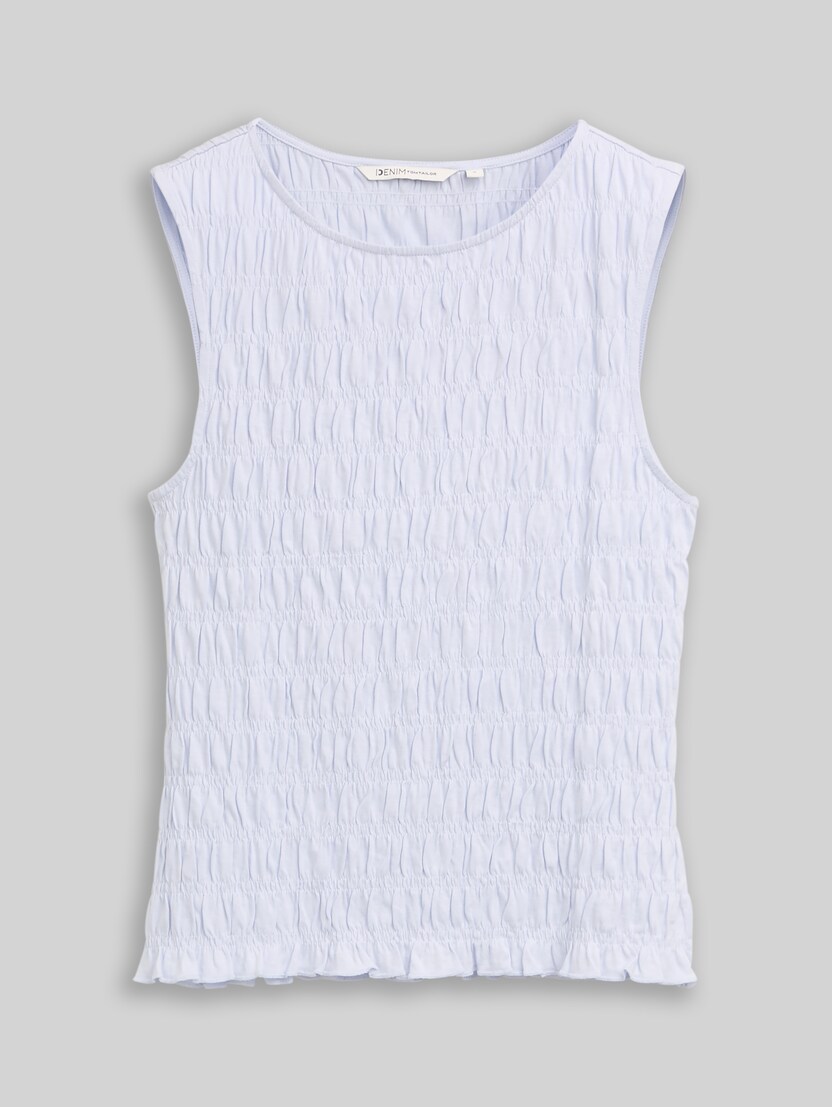 Smock Top mit Stretch von Denim Female, mountain sky blue