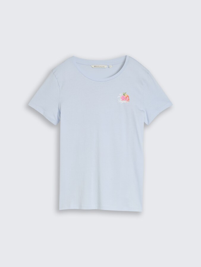 T-Shirt mit Print von Denim Female, mountain sky blue