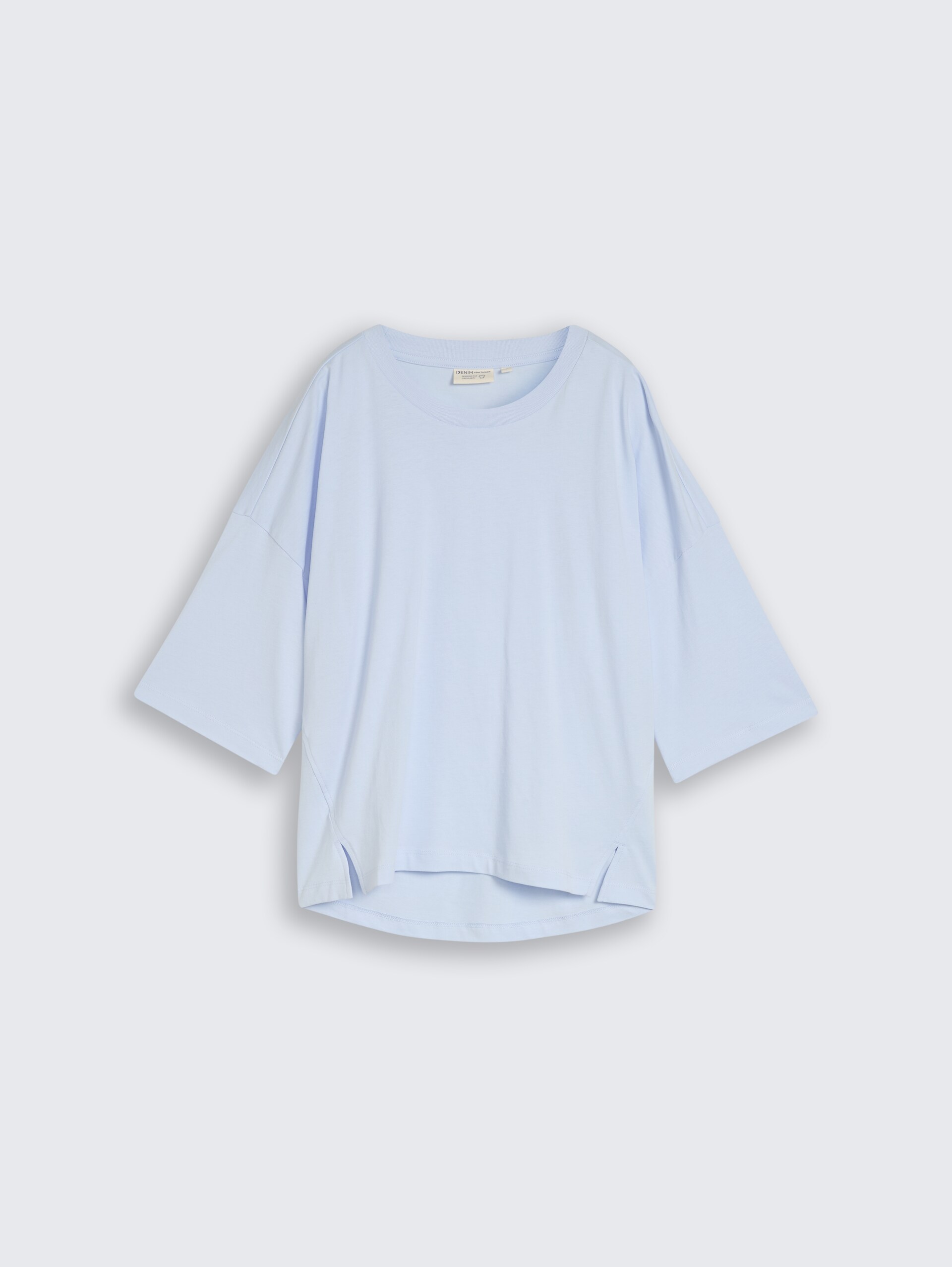 Boxy Fit T-Shirt aus Baumwolle - mountain sky blue - Vorder-Produkt-Ansicht