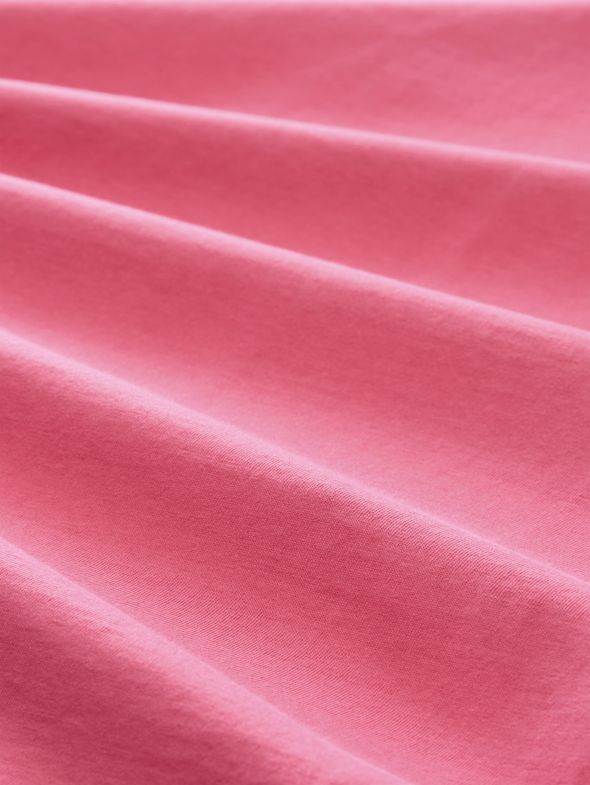 Boxy Fit T-Shirt aus Baumwolle - soft bright pink - Material-Ansicht