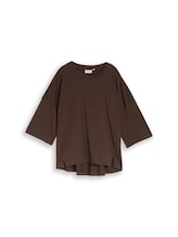 Non sélectionné, T-shirt Boxy Fit en coton par Tom Tailor, brunir