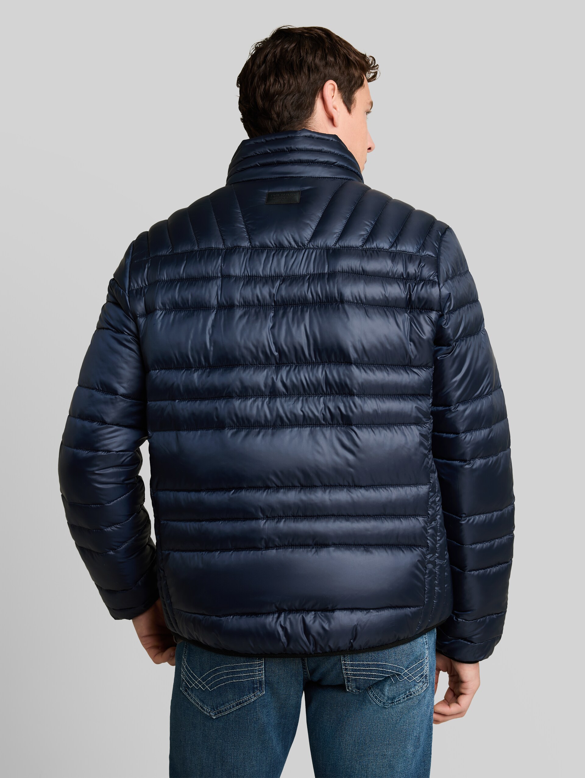 Veste matelassée légère à col montant - sky captain blue - Vue arrière du modèle