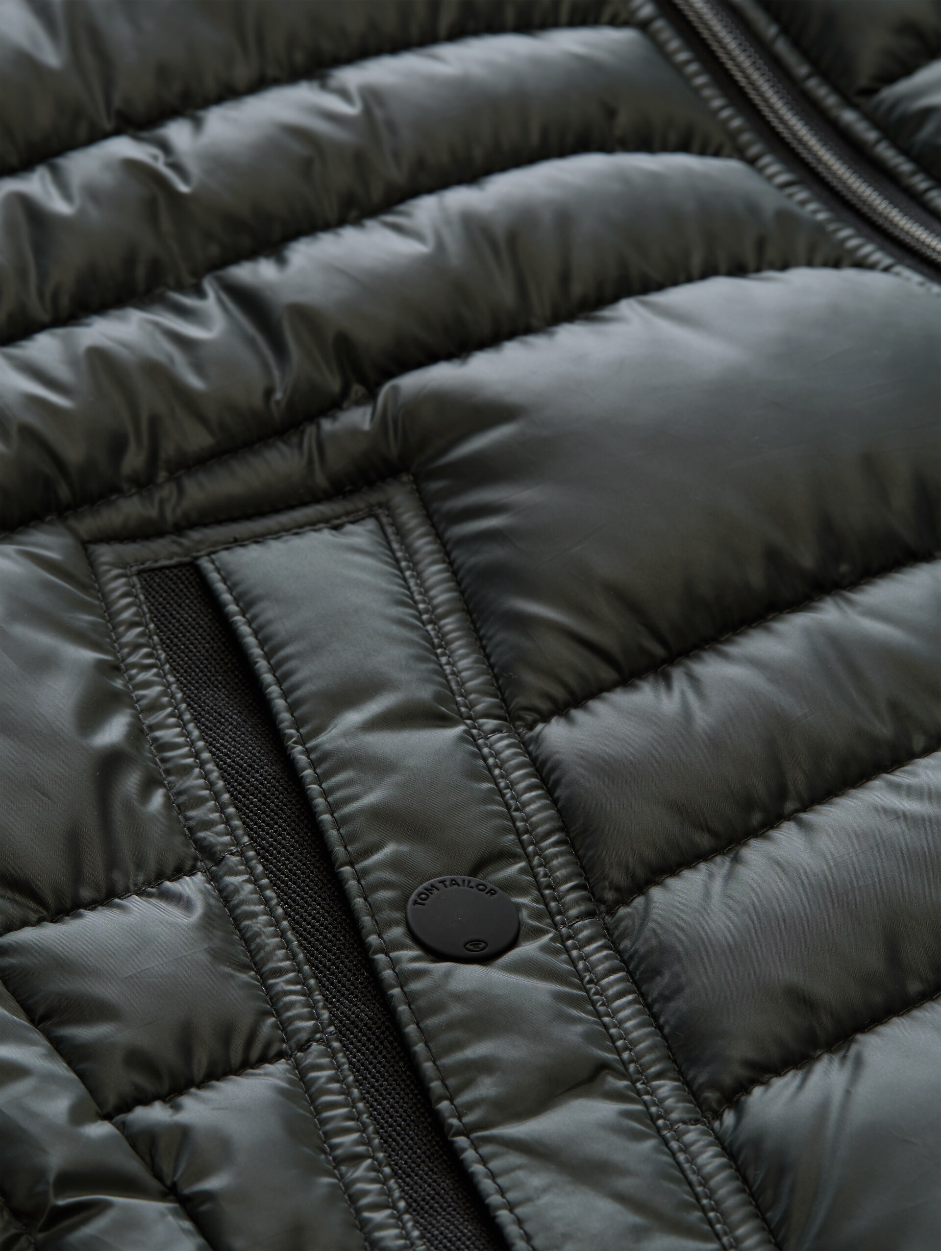Lightweight Steppjacke mit Stehkragen - Darkest Olive - Produkt-Detail-Ansicht