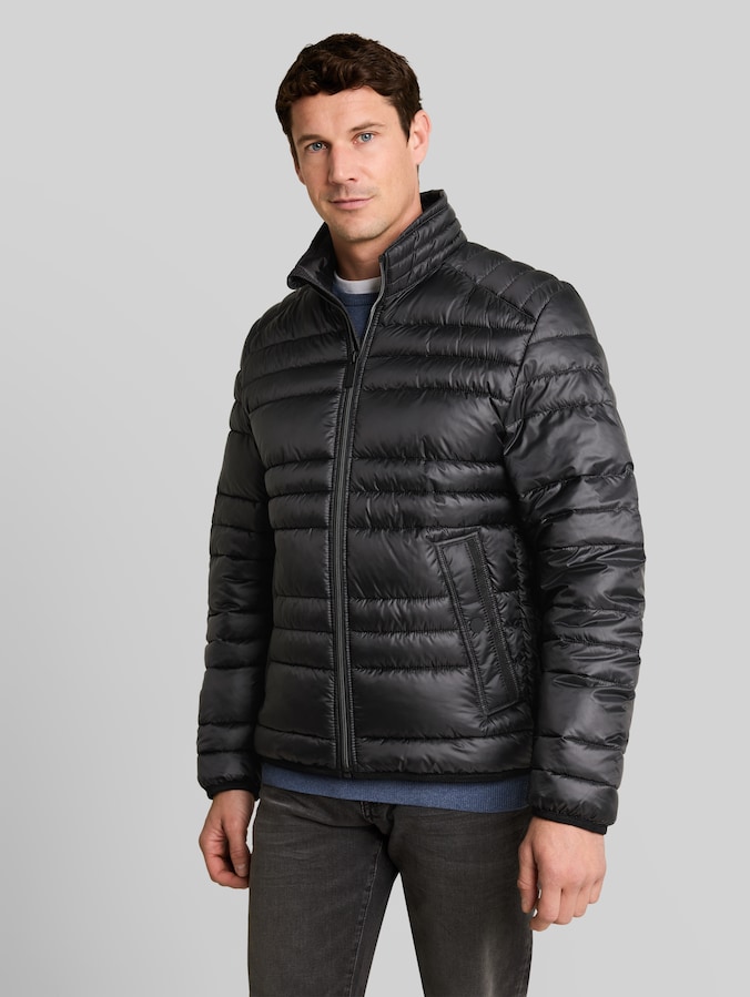 Lightweight Steppjacke mit Stehkragen von Men, Black