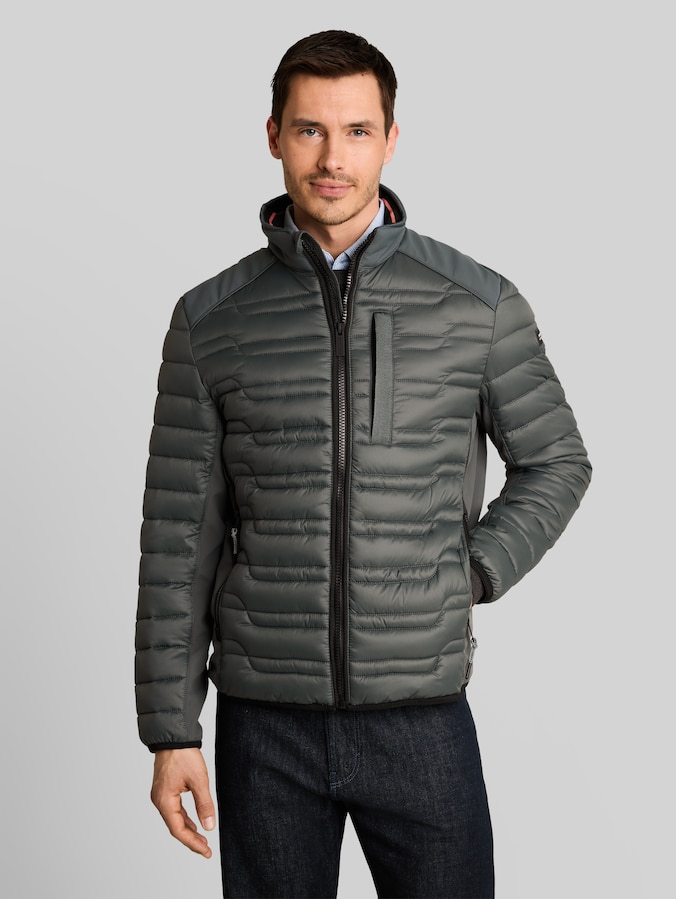Lightweight Hybrid Steppjacke mit Stehkragen von Men, Darkest Olive