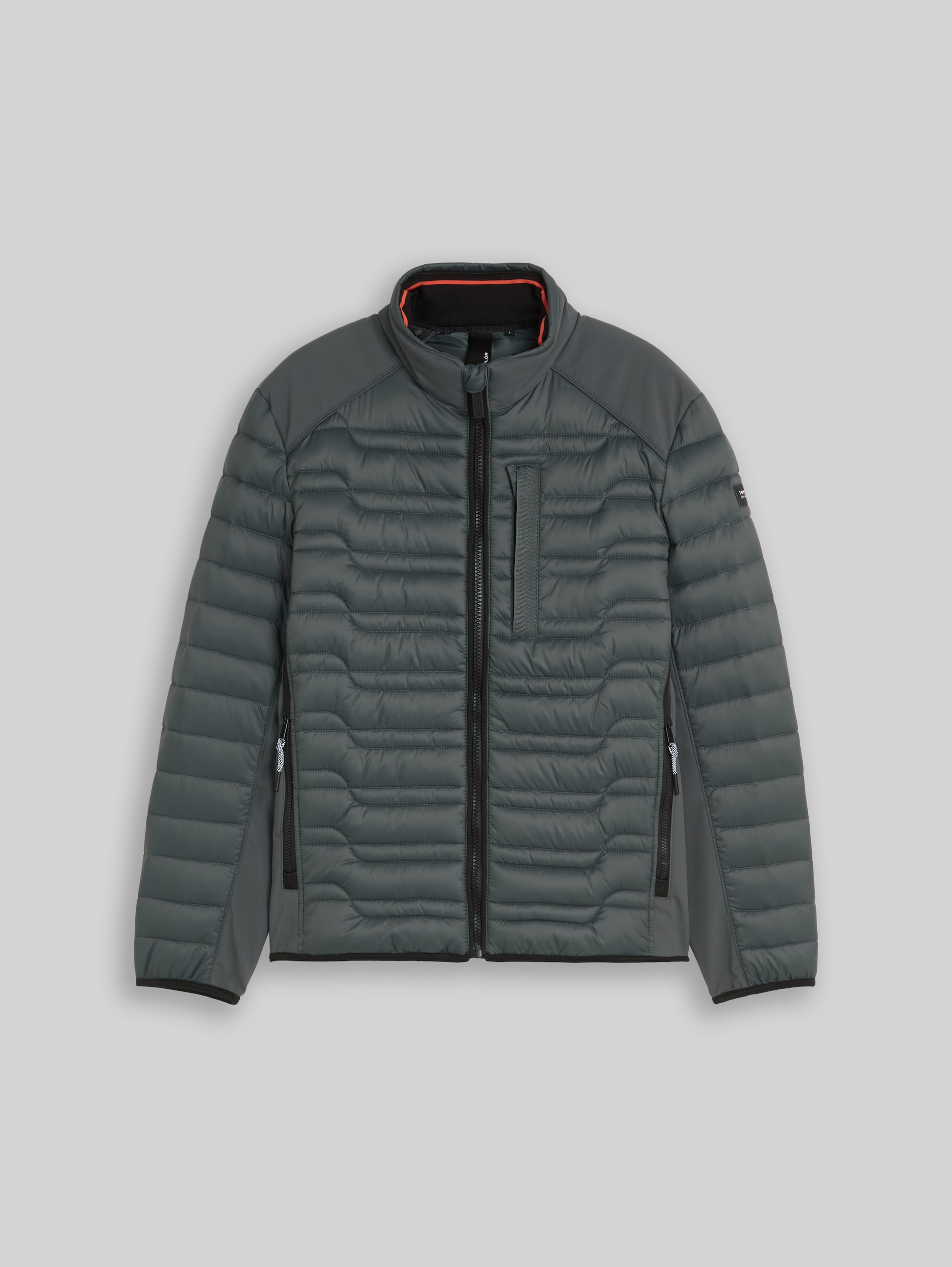 Lightweight Hybrid Steppjacke mit Stehkragen - Darkest Olive - Vorder-Produkt-Ansicht