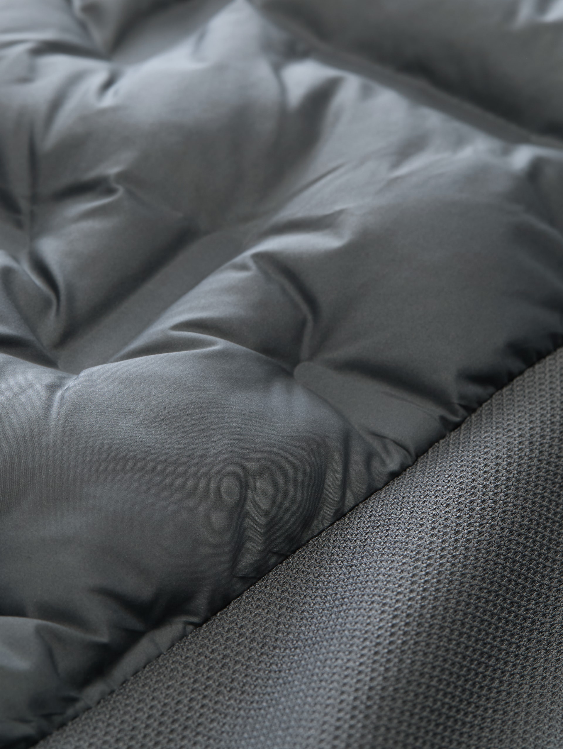 Hybride gewatteerde jas met opbergbare capuchon - Darkest Olive - Detailaanzicht product
