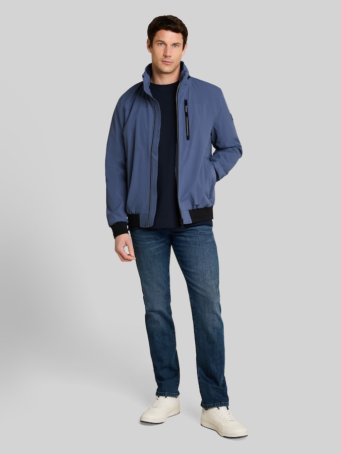 Blouson met opbergbare capuchon door Men, Vintage Indigo Blue