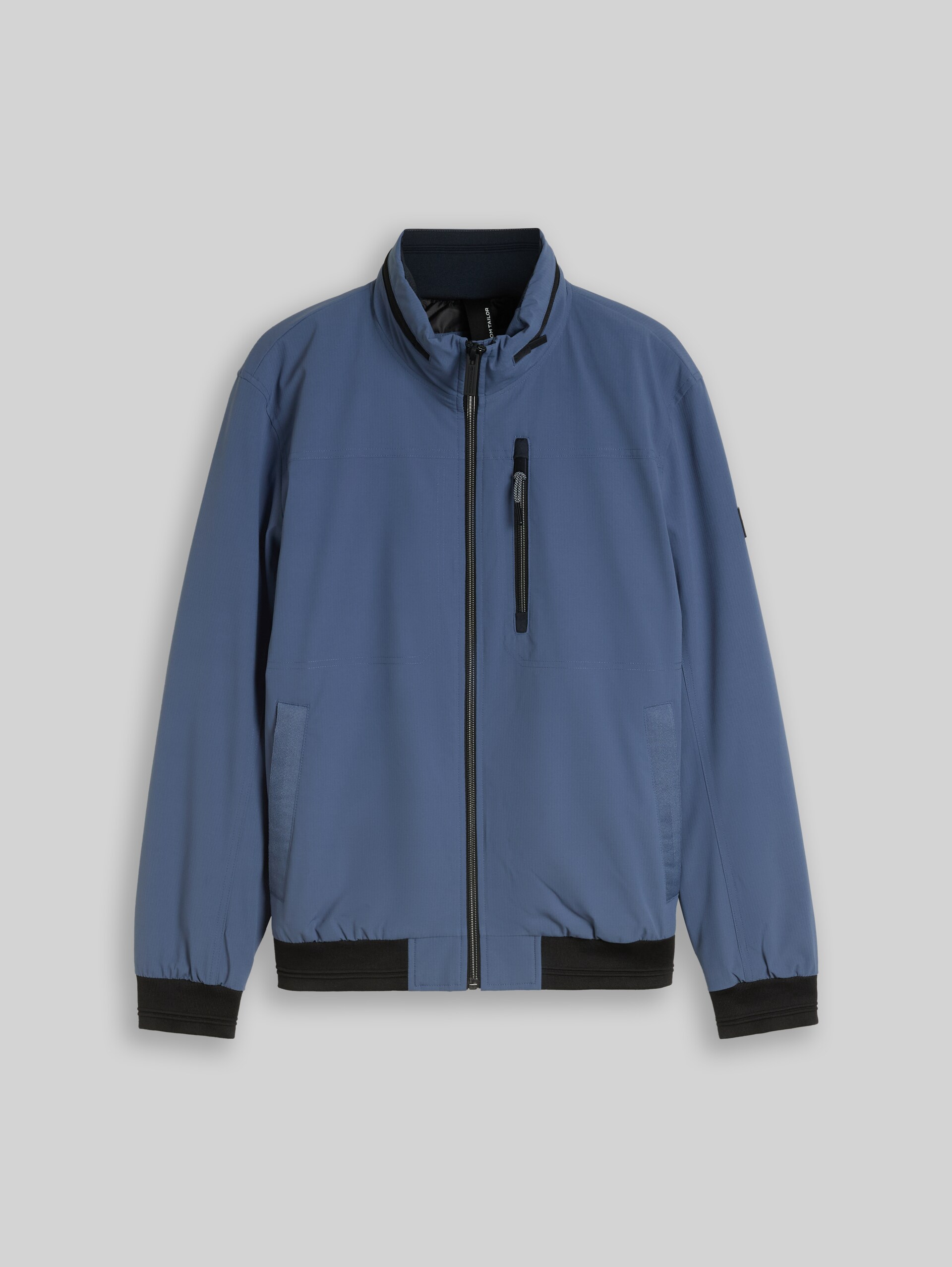 Blouson met opbergbare capuchon - Vintage Indigo Blue - Product vooraanzicht