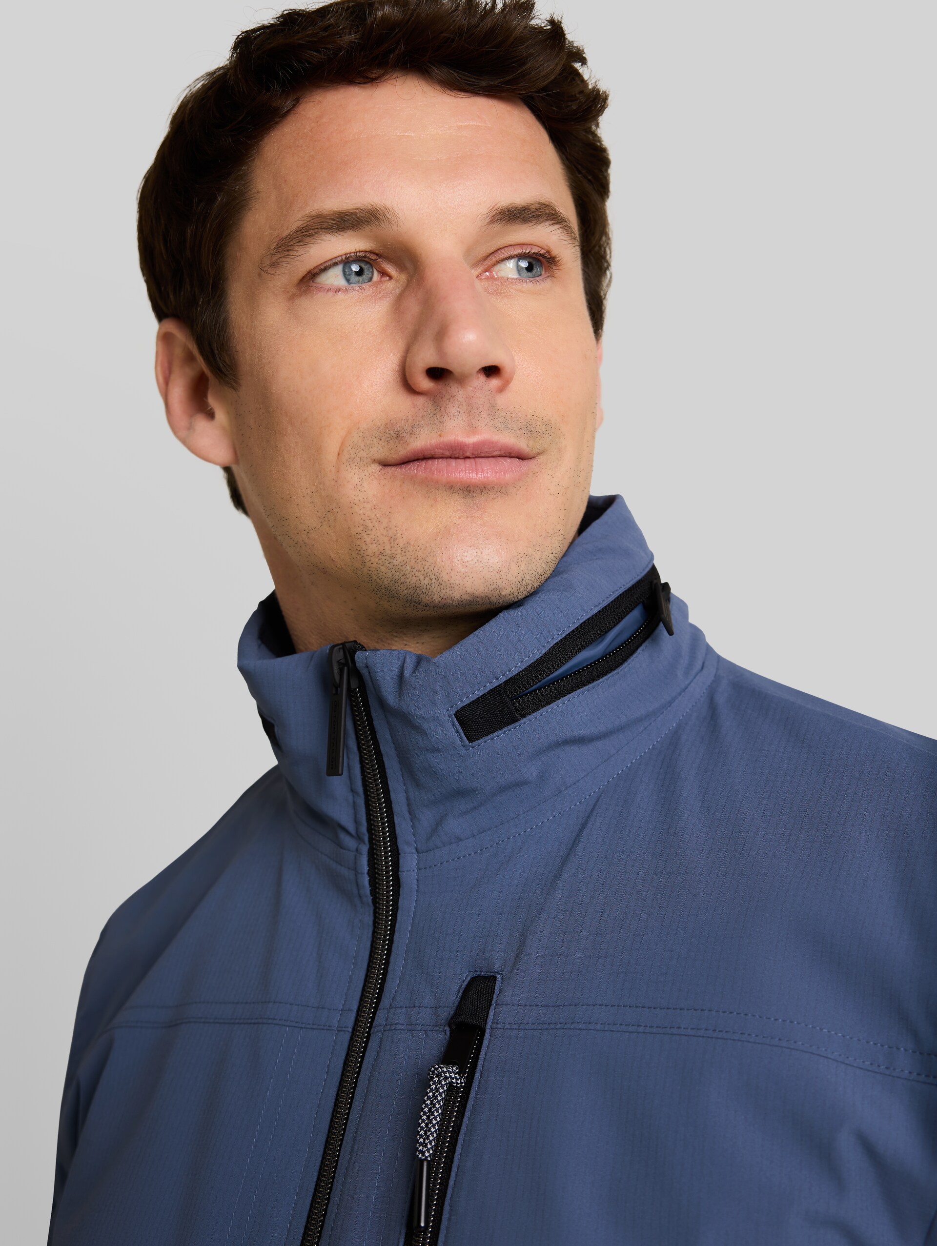 Blouson met opbergbare capuchon - Vintage Indigo Blue - Detailaanzicht model