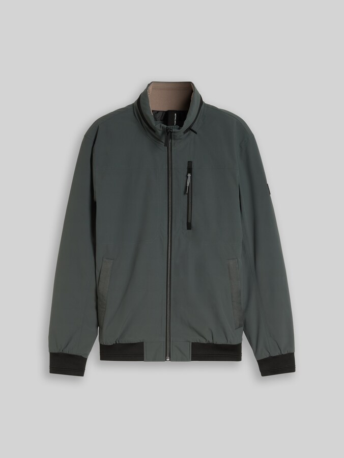 Blouson Jacke mit verstaubarer Kapuze von Men, Darkest Olive