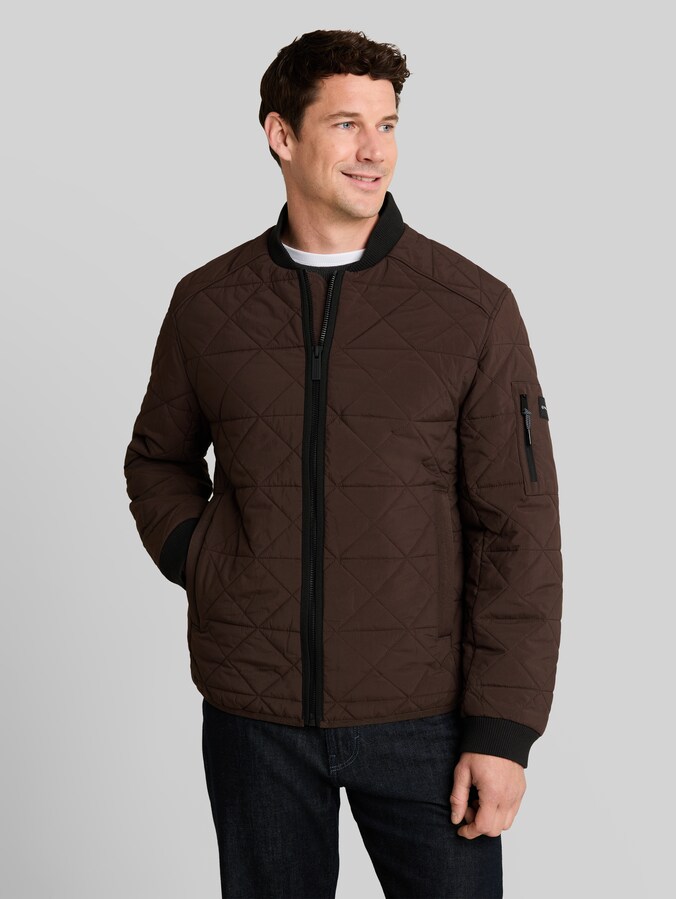 Bomberjacke aus wasserabweisendem Material von Men, java dark brown
